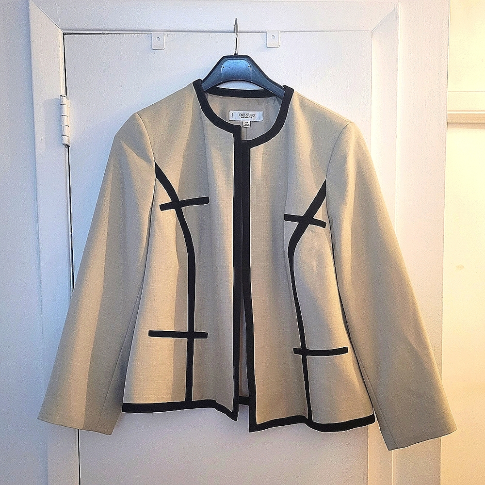Jones Studio Seperates, Jacket, Black & Tan, 16W